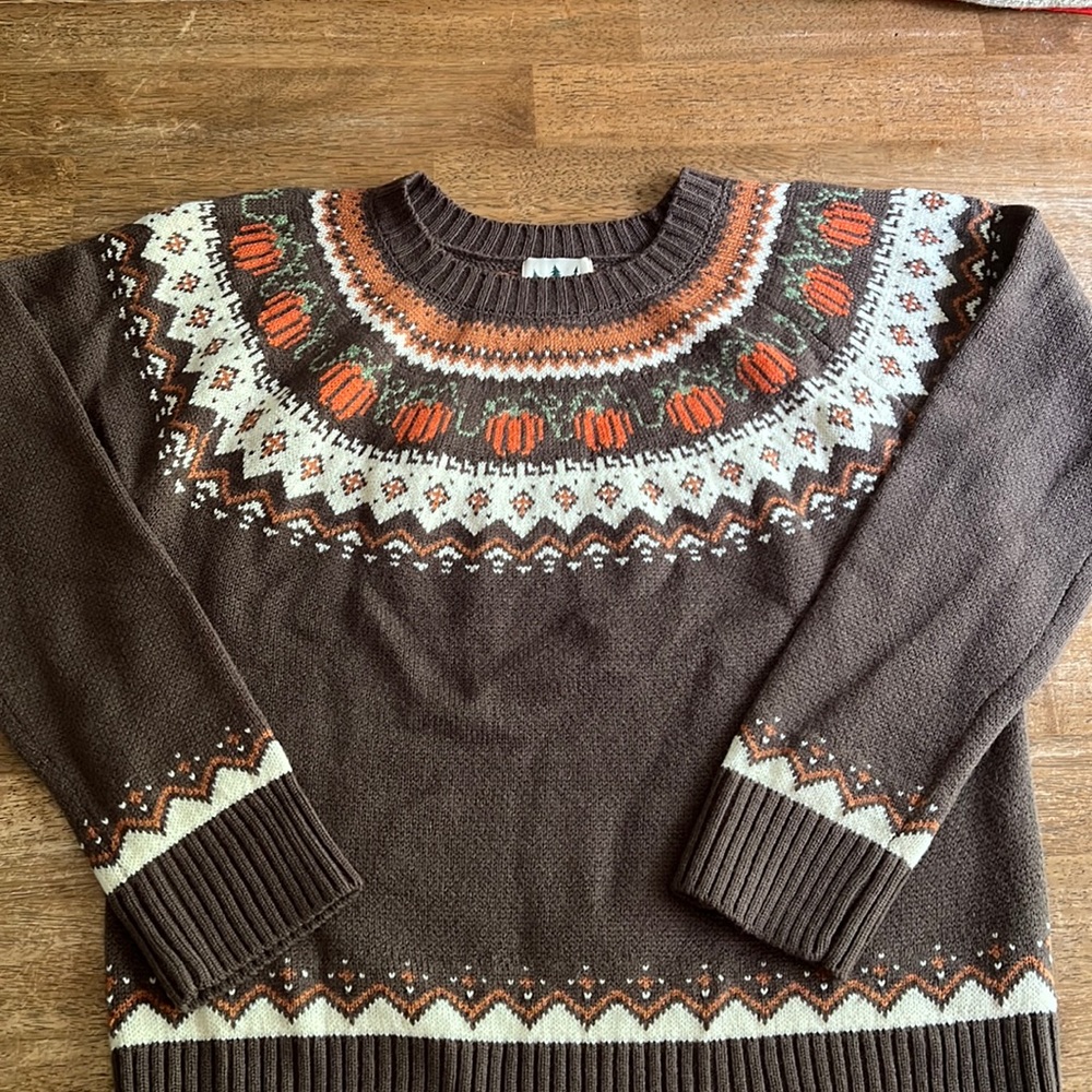Kiel James Patrick Cozy Pumpkin Sweater size large NWOT